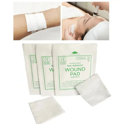 Sterile Non-woven Gauze Pad, Wound Care Supplies for First Aid Waterproof Dressing & Gauze Cotton Pad for Cleaning