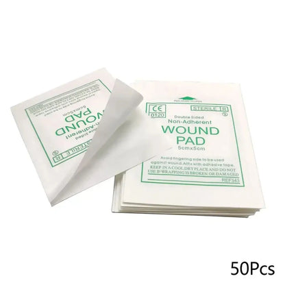 Sterile Non-woven Gauze Pad, Wound Care Supplies for First Aid Waterproof Dressing & Gauze Cotton Pad for Cleaning