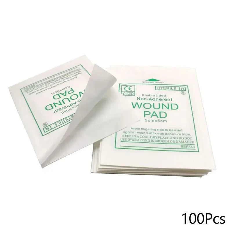 Sterile Non-woven Gauze Pad, Wound Care Supplies for First Aid Waterproof Dressing & Gauze Cotton Pad for Cleaning