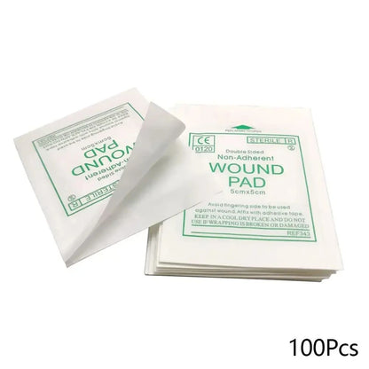 Sterile Non-woven Gauze Pad, Wound Care Supplies for First Aid Waterproof Dressing & Gauze Cotton Pad for Cleaning