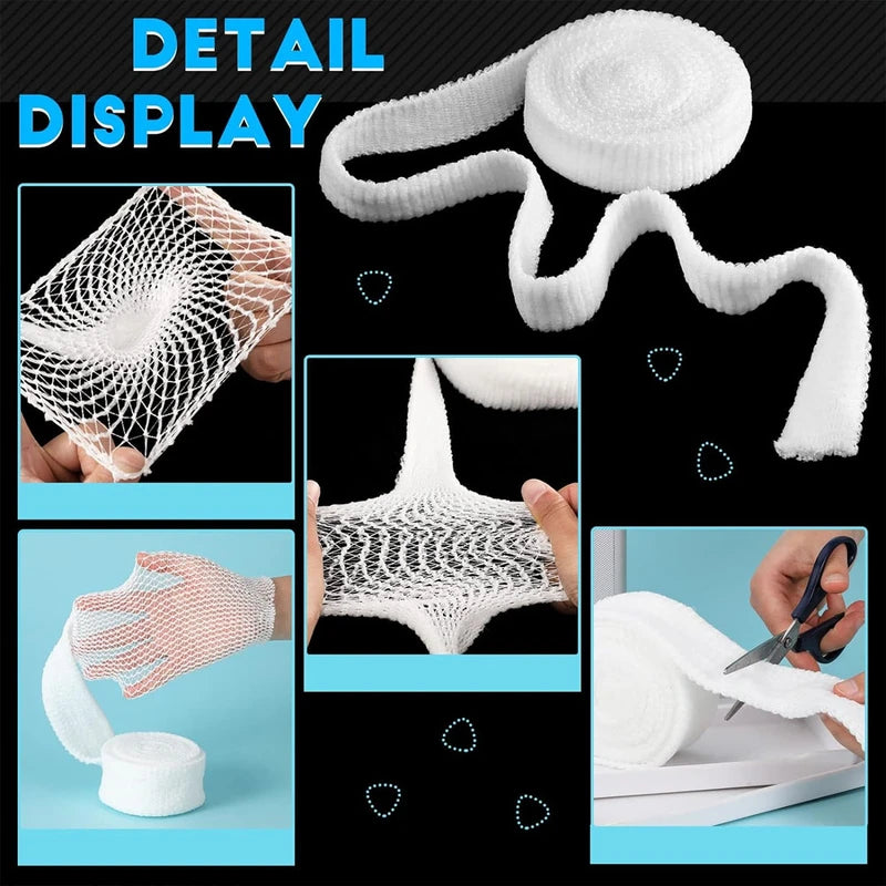 Elastic Net Wound Dressing, Breathable Tubular Bandage Mesh Retainer for Ankle & Adult Wound Care