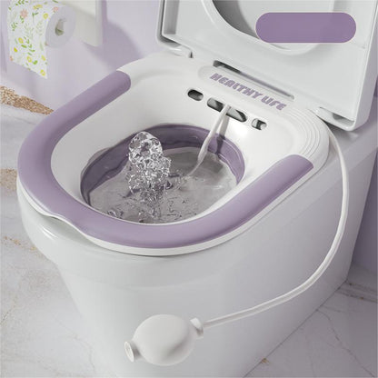 Pregnant Women Sitz Bath Tub Folding Toilet Basin for Postpartum Care & Hemorrhoid Relief