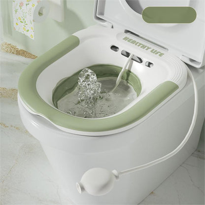 Pregnant Women Sitz Bath Tub Folding Toilet Basin for Postpartum Care & Hemorrhoid Relief